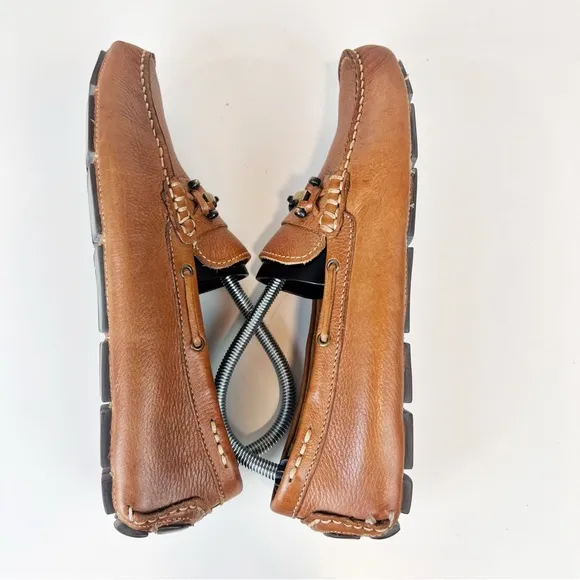 G.H. BASS &amp; Co Driving Loafers Wheldon Bit Mens 8.5 Brown Tan Leather Moccasin