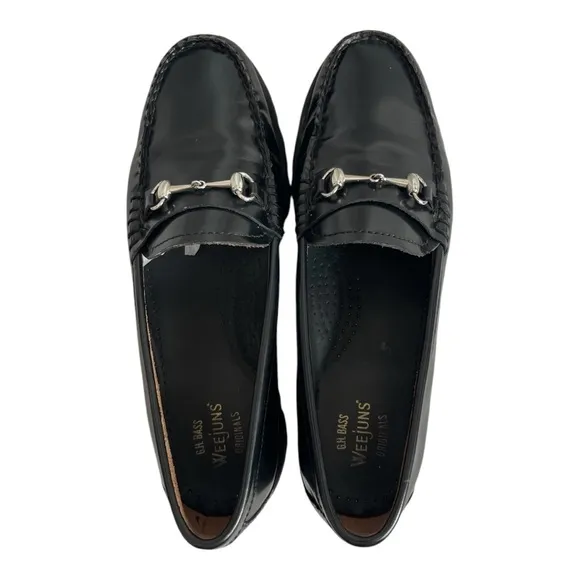G.H. Bass Lianna Super Burnish Black Weejuns Penny Loafers Women’s Shoes Size 8