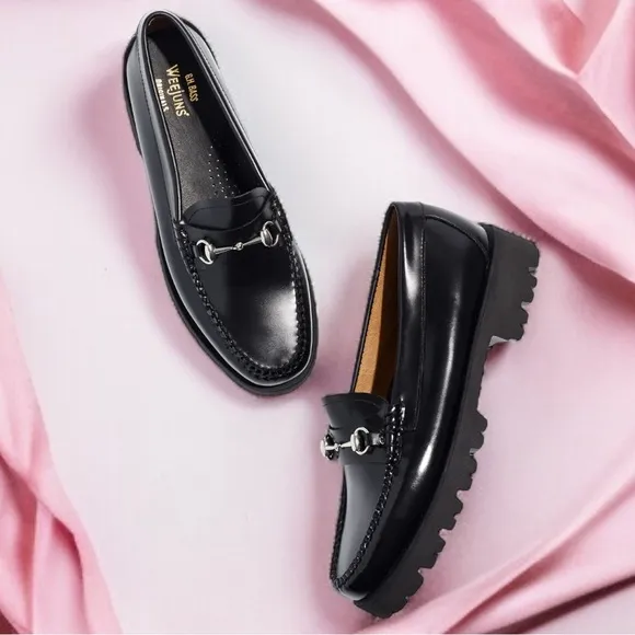 G.H. Bass Lianna Super Burnish Black Weejuns Penny Loafers Women’s Shoes Size 8