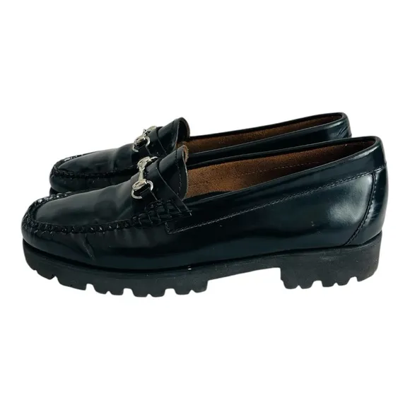 G.H. Bass Lianna Super Burnish Black Weejuns Penny Loafers Women’s Shoes Size 8