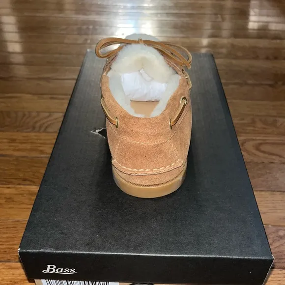 GH Bass Originals Hampton Shearling Loafers Tan &amp; Cream Women’s Size 6.5 Weejuns