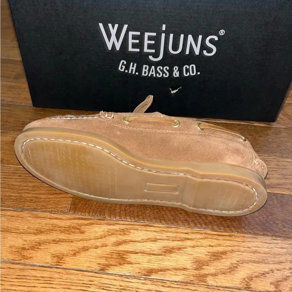 GH Bass Originals Hampton Shearling Loafers Tan &amp; Cream Women’s Size 6.5 Weejuns
