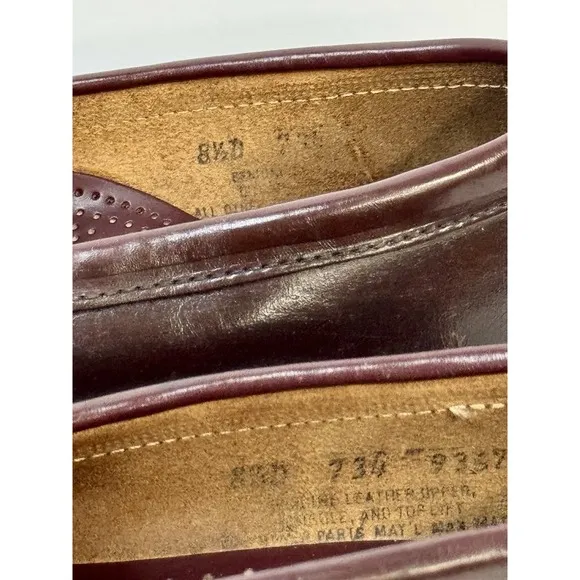 G.H. Bass Weejuns Penny Loafers Mens Size 8.5D Burgundy Leather Dress Shoes