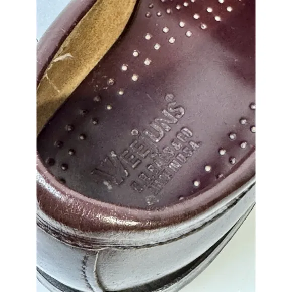 G.H. Bass Weejuns Penny Loafers Mens Size 8.5D Burgundy Leather Dress Shoes