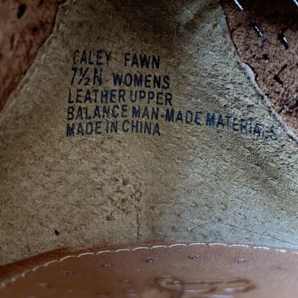GH Bass Womens 7.5 NARROW Leather Brown Flats Slip-On Shoes - Worn Once EUC