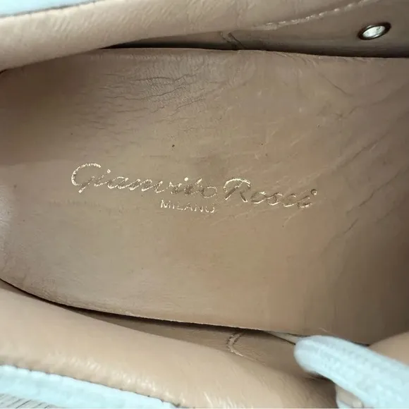 Gianvito RossiLeather low-top lace up sneakers size 39.5 (woman’s 8.5)