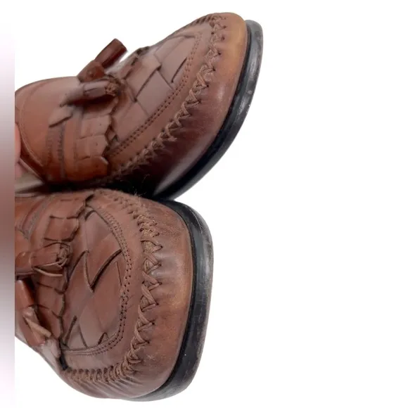 Giorgio Brutini Brown Loafers Tassels Moccasin Flat Dresses Casual Shoes 12 D