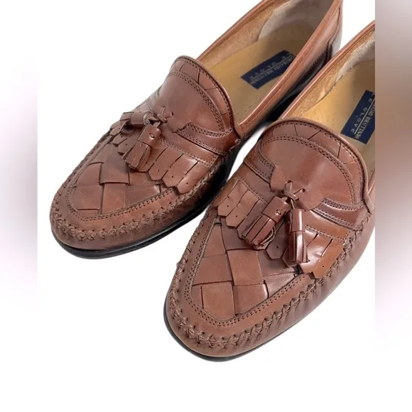Giorgio Brutini Brown Loafers Tassels Moccasin Flat Dresses Casual Shoes 12 D