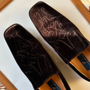 Giorgio Brutini Men’s Loafers Size 13 Brown Suede Leather Embroidered 159152