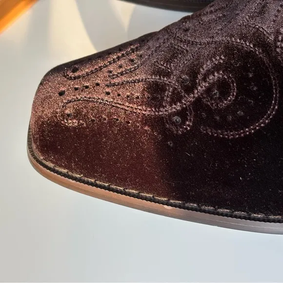 Giorgio Brutini Men’s Loafers Size 13 Brown Suede Leather Embroidered 159152