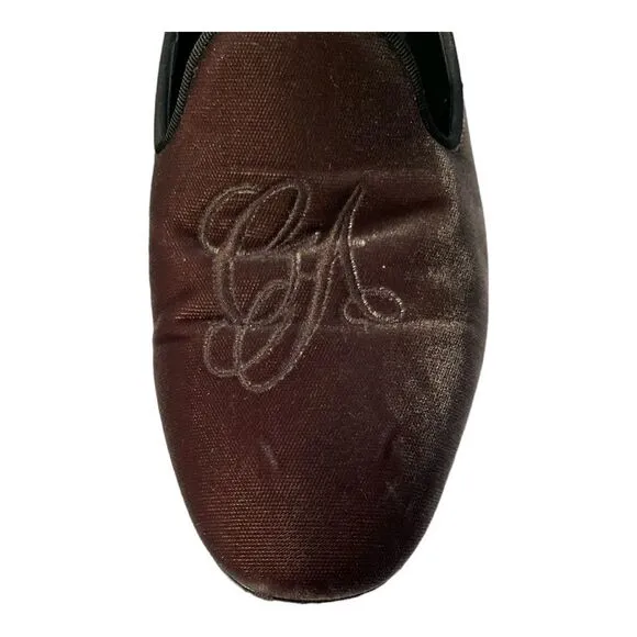 GIORGIO ARMANI Women’s Velvet Grosgrain Trim Loafers Size 9  /IT 39