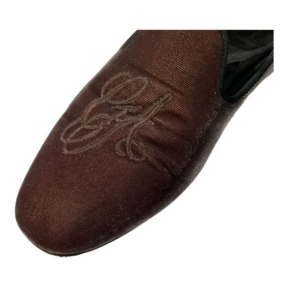 GIORGIO ARMANI Women’s Velvet Grosgrain Trim Loafers Size 9  /IT 39