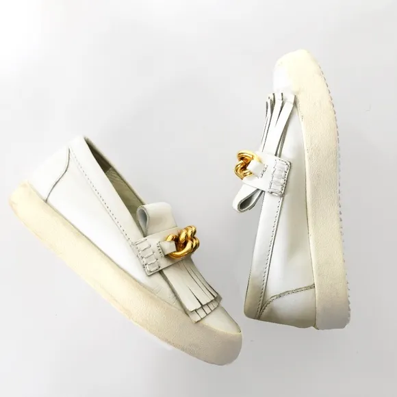 Giuseppe Zannuti //leather chain link sneakers Size 37
