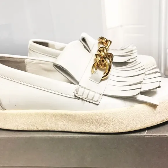 Giuseppe Zannuti //leather chain link sneakers Size 37