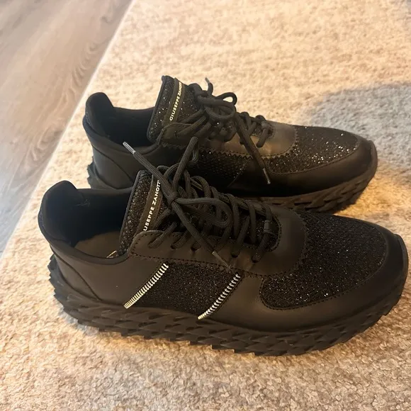 Giuseppe Zanotti Black Sneakers with Cushioned Sole