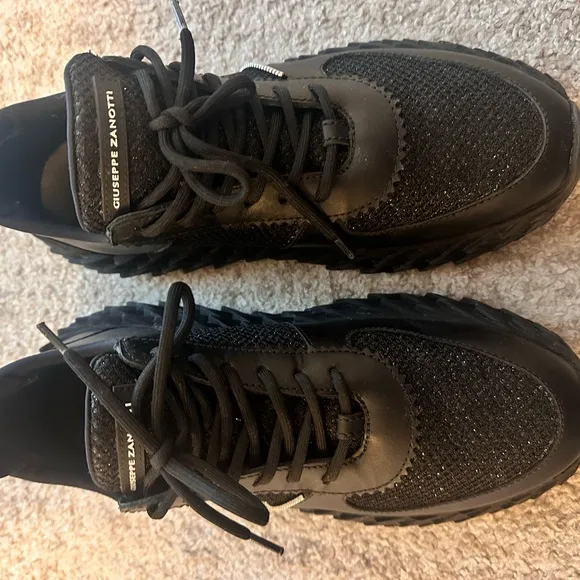 Giuseppe Zanotti Black Sneakers with Cushioned Sole