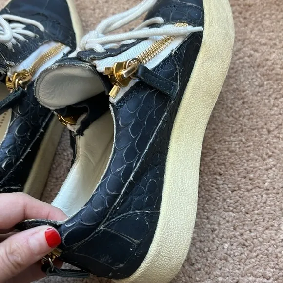 Giuseppe Zanotti Blue Croc Sneakers