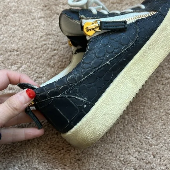 Giuseppe Zanotti Blue Croc Sneakers