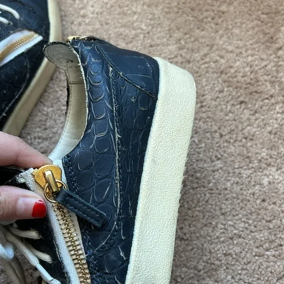 Giuseppe Zanotti Blue Croc Sneakers
