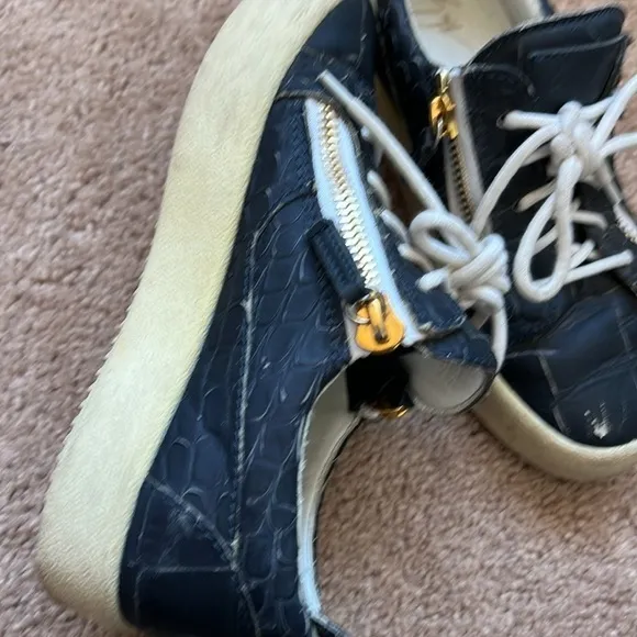 Giuseppe Zanotti Blue Croc Sneakers
