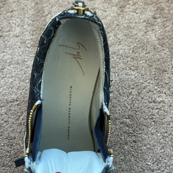 Giuseppe Zanotti Blue Croc Sneakers