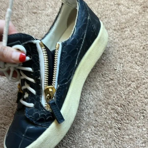 Giuseppe Zanotti Blue Croc Sneakers