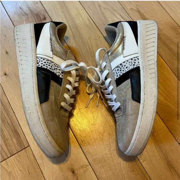 Gola Classics Grandslam Mode Sneakers in Gold/ Cheetah/Multi size eight (8)