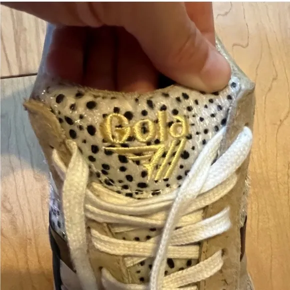 Gola Classics Grandslam Mode Sneakers in Gold/ Cheetah/Multi size eight (8)