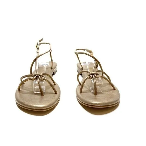 Gold Anthropologie Strappy Open-Toe Sandals (NWT)