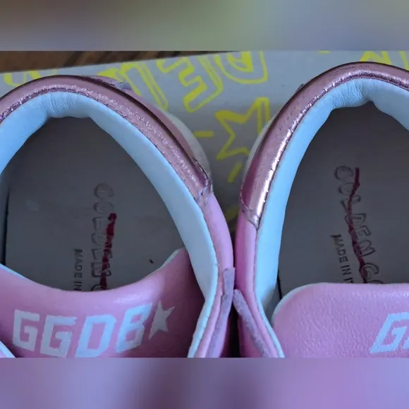 Golden Goose Girls June Ballstar Sole Sneakers Antique Pink Size 23