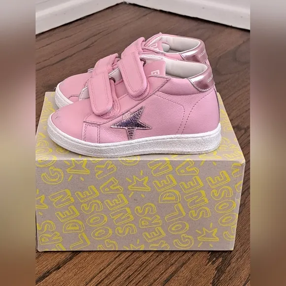 Golden Goose Girls June Ballstar Sole Sneakers Antique Pink Size 23