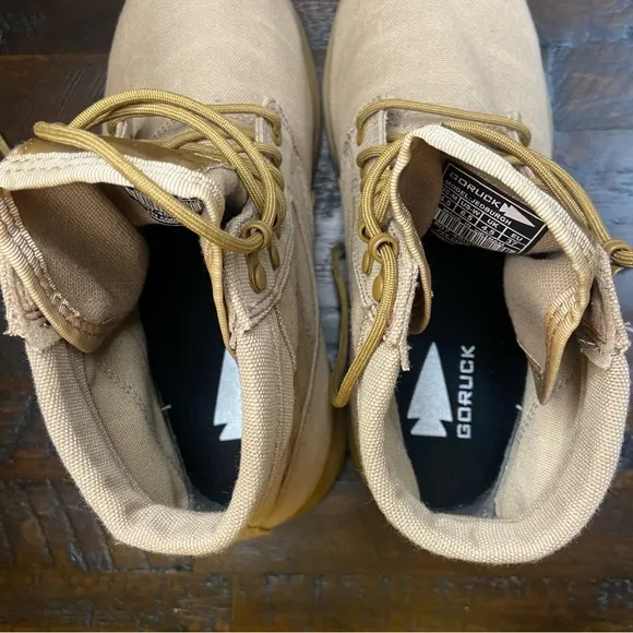 GORUCK Jedburgh Ruck Boots Tan Mid-Top Unisex Men’s 4.5 Women’s 6.5