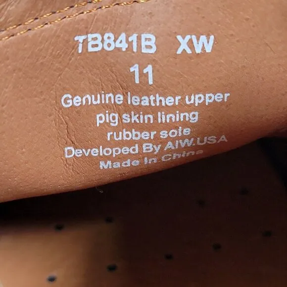 Gravity Defyer Loafers Mens Sz 11 XW Brown Extra Wide Pig Skin Leather Round Toe