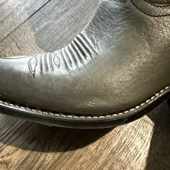Gray leather cowboy boots Sz 8.5D