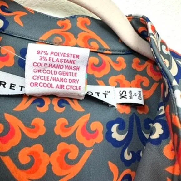 Gretchen Scott NWT Mandarin Turkish Delight Dress in Grey, Size XS