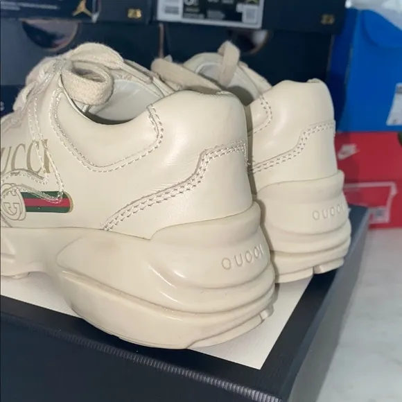 Gucci Cream Chunky Sneakers