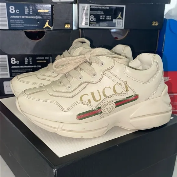 Gucci Cream Chunky Sneakers