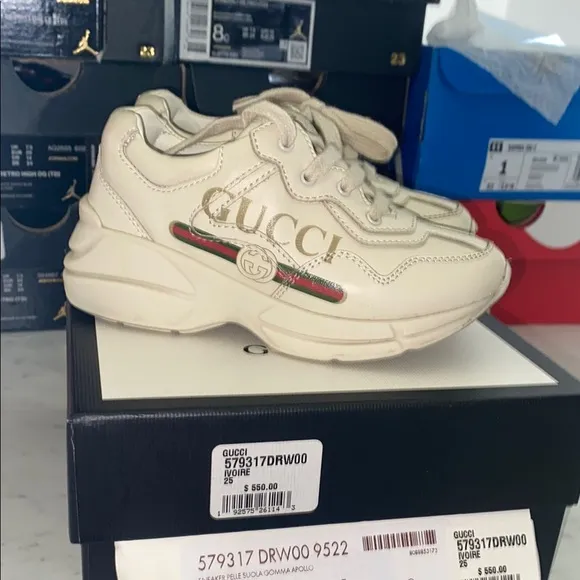 Gucci Cream Chunky Sneakers