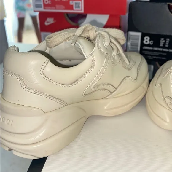 Gucci Cream Chunky Sneakers
