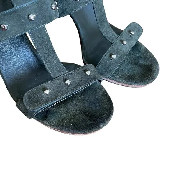Gucci Green Suede Gladiator Ankle Sandals Size 37