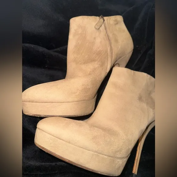 Gucci Suede Striped Boots Women's Size: 39.5