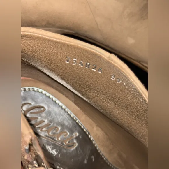 Gucci Suede Striped Boots Women's Size: 39.5