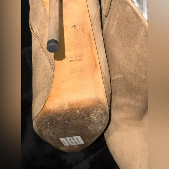 Gucci Suede Striped Boots Women's Size: 39.5