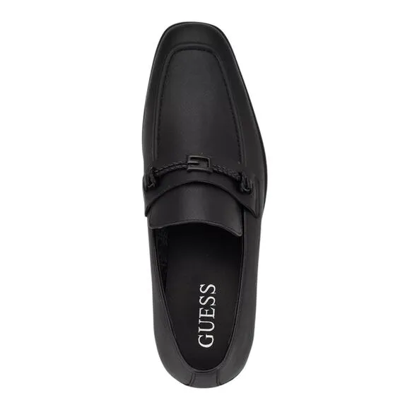GUESS Men's Hare Square Toe Slip On Dress Loafers Black Size 12