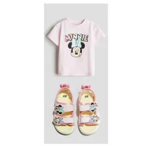 H&amp;M Minnie Mouse Sandals (Size 2.5) &amp; Shirt (6X/7) Bundle