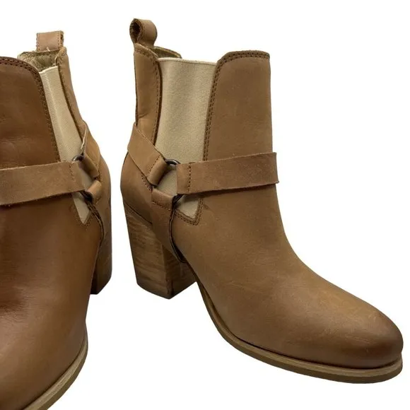 Harley Davidson Bootie Womens Size 8.5 Catalani Tan Leather Pull On Boots
