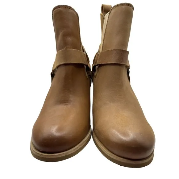 Harley Davidson Bootie Womens Size 8.5 Catalani Tan Leather Pull On Boots