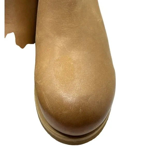 Harley Davidson Bootie Womens Size 8.5 Catalani Tan Leather Pull On Boots