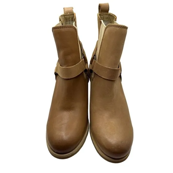 Harley Davidson Bootie Womens Size 8.5 Catalani Tan Leather Pull On Boots