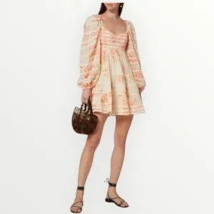 Hemant &amp; Nandita Dream Smocked Babydoll Tiered Mini Dress